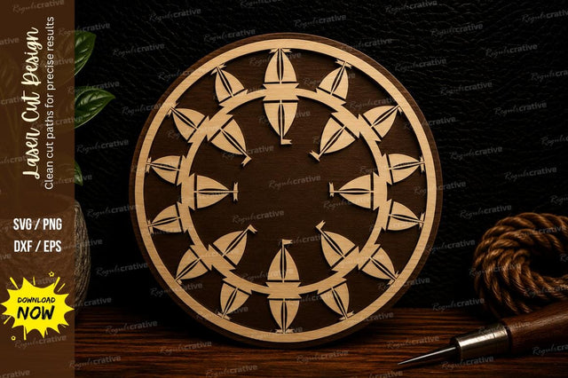 Arrow Circle Mandala Laser Cut Svg Design SVG Regulrcrative 