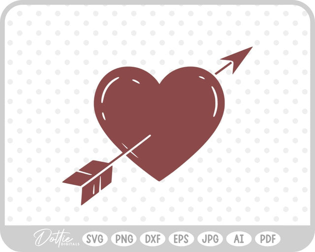 Arrow Heart SVG DottieDigitals 