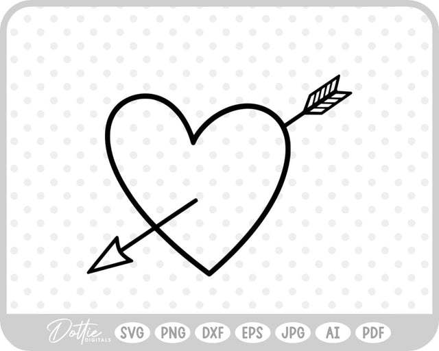 Arrow Heart SVG DottieDigitals 