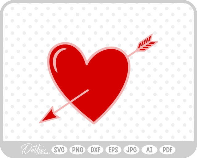 Arrow Heart SVG DottieDigitals 