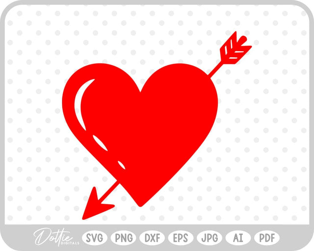 Arrow Heart SVG DottieDigitals 