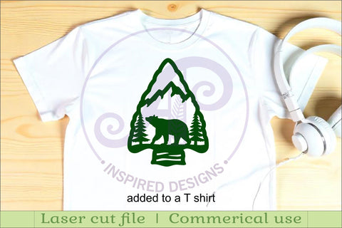 Arrowhead Black Bear animal wall sign SVG APInspireddesigns 