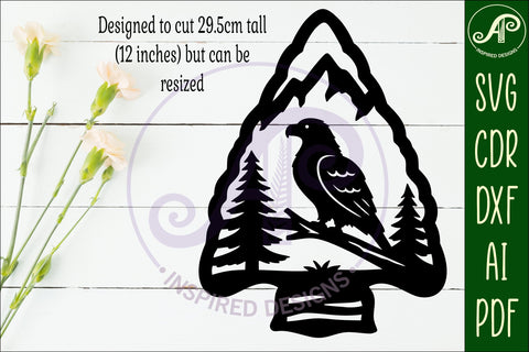 Arrowhead Eagle animal wall sign SVG APInspireddesigns 