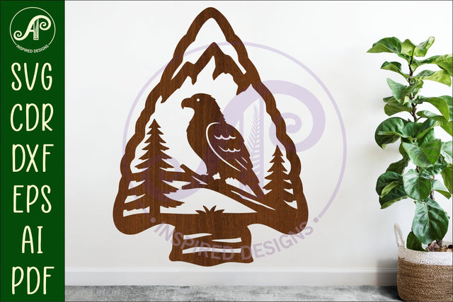 Arrowhead Eagle animal wall sign SVG APInspireddesigns 