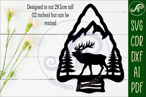 Arrowhead Elk animal wall sign SVG APInspireddesigns 