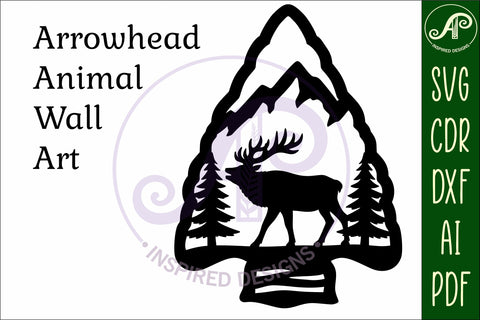 Arrowhead Elk animal wall sign SVG APInspireddesigns 