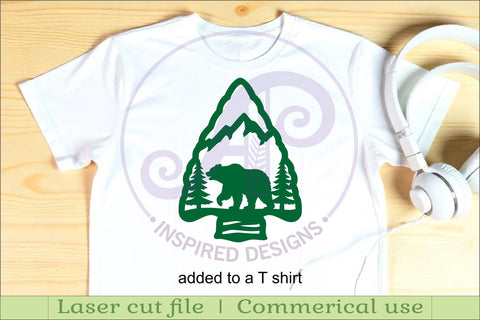 Arrowhead Grizzly Bear animal wall sign SVG APInspireddesigns 