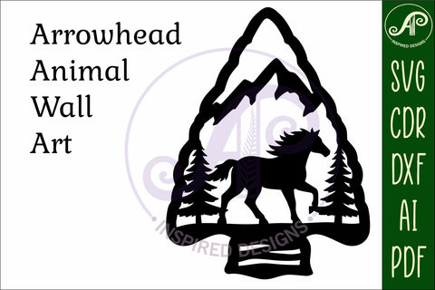Arrowhead Horse animal wall sign SVG APInspireddesigns 