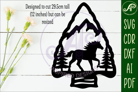 Arrowhead Horse animal wall sign SVG APInspireddesigns 