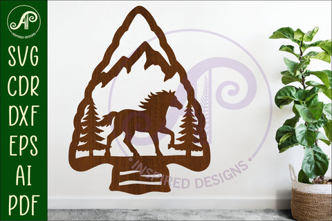 Arrowhead Horse animal wall sign SVG APInspireddesigns 
