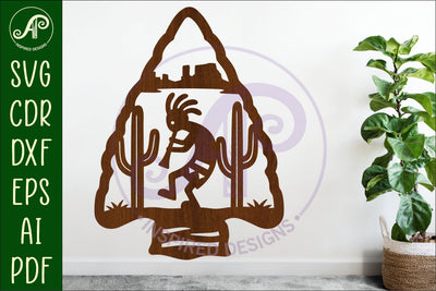 Arrowhead Kokopelli wall sign 1 SVG APInspireddesigns 