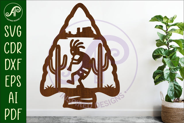 Arrowhead Kokopelli wall sign 1 SVG APInspireddesigns 