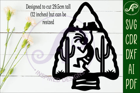 Arrowhead Kokopelli wall sign 2 SVG APInspireddesigns 