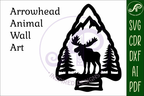 Arrowhead Moose animal wall sign SVG APInspireddesigns 