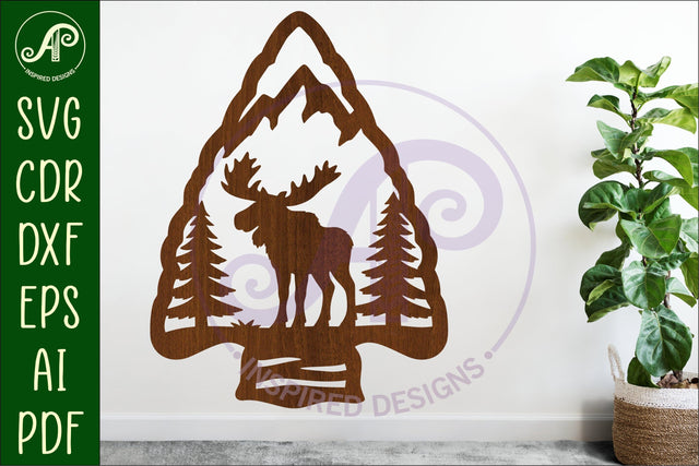 Arrowhead Moose animal wall sign SVG APInspireddesigns 