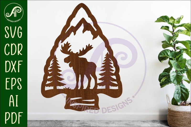 Arrowhead Moose animal wall sign SVG APInspireddesigns 