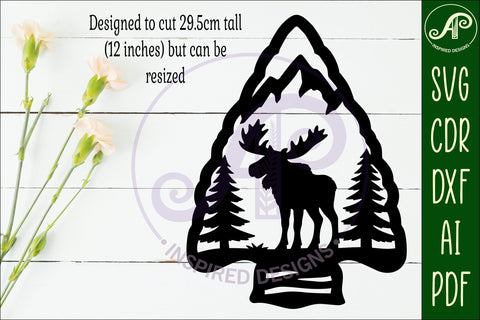 Arrowhead Moose animal wall sign SVG APInspireddesigns 