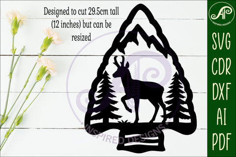 Arrowhead Pronghorn Antelope animal wall sign SVG APInspireddesigns 