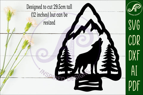 Arrowhead Wolf animal wall sign SVG APInspireddesigns 