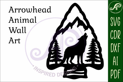 Arrowhead Wolf animal wall sign SVG APInspireddesigns 