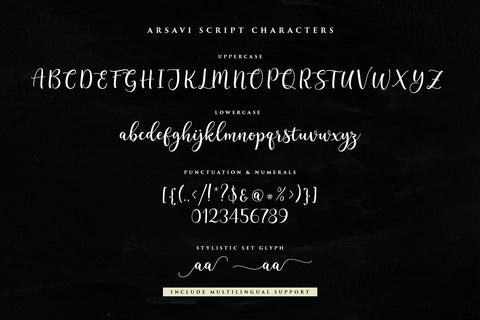 Arsavi Script Font Fadeline Std. 