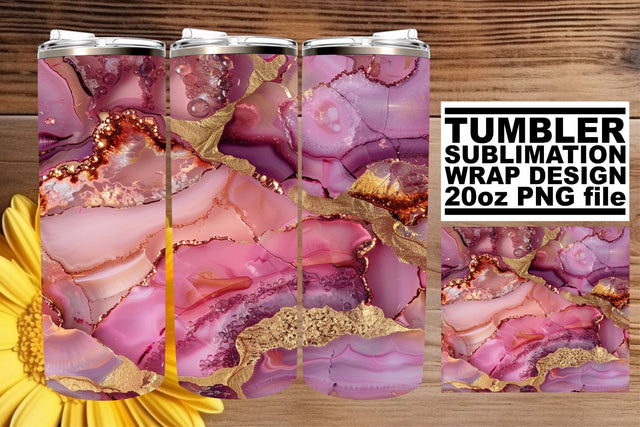 Art Deco Marble Elegance Sublimation Wrap for 20oz Tumblers Sublimation afrosvg 