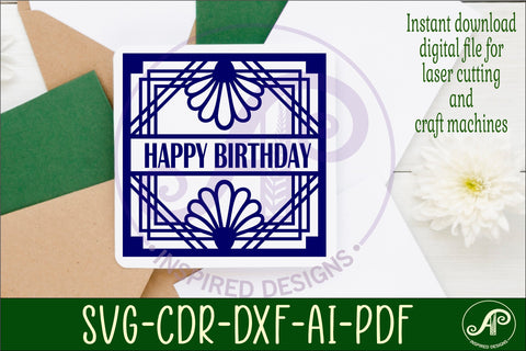 Art deco square named wall sign or card topper svg design 2 SVG APInspireddesigns 