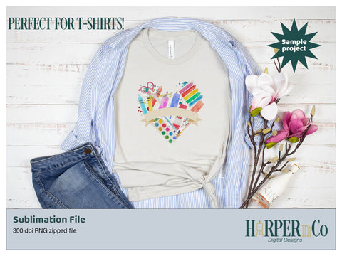 Art Heart Banner SVG PNG Cut EPS File SVG HarperNCo 