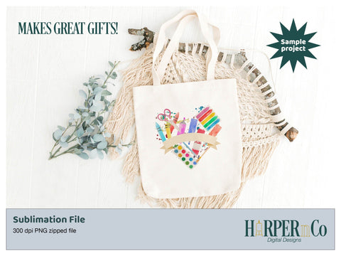 Art Heart Banner SVG PNG Cut EPS File SVG HarperNCo 