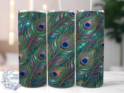 Art Nouveau Peacock 20oz Tumbler, Art Nouveau Peacock, Peacock Tumbler, Art Nouveau Tumbler, Peacock Design, 20oz Tumbler, Vintage Peacock, Tumbler Wrap Sublimation ToriDesigns 