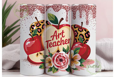 Art Teacher 20oz Tumbler Wrap Sublimation PixelChick 