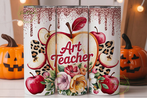 Art Teacher 20oz Tumbler Wrap Sublimation PixelChick 