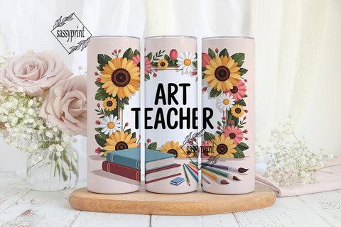 Art Teacher 20oz Tumbler Wrap Sublimation sassyprint 