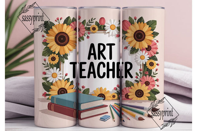 Art Teacher 20oz Tumbler Wrap Sublimation sassyprint 