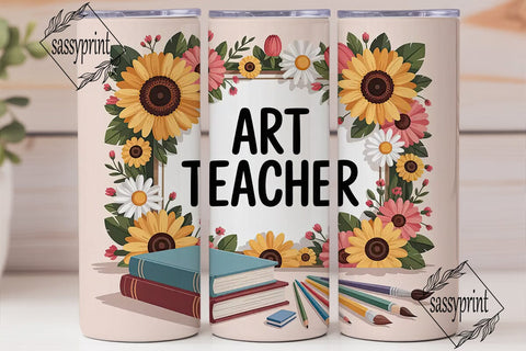 Art Teacher 20oz Tumbler Wrap Sublimation sassyprint 