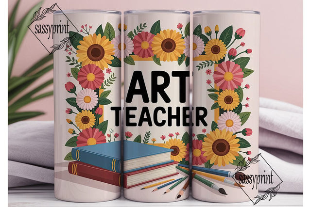Art Teacher 20oz Tumbler Wrap Sublimation sassyprint 