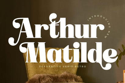 Arthur Matilde - Decorative Serif Retro Font Letterena Studios 