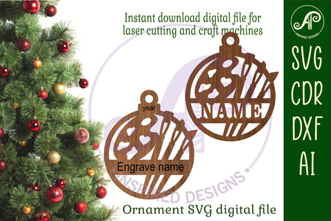 Artist Christmas Ornament SVG laser cut SVG APInspireddesigns 