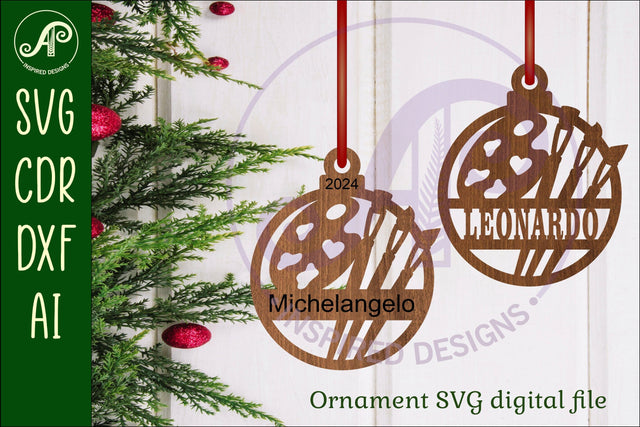 Artist Christmas Ornament SVG laser cut SVG APInspireddesigns 