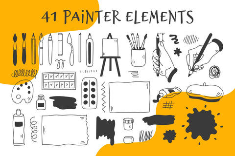 Artist Doodles PNG Clipart Sublimation Rin Green 