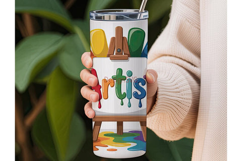 Artist Tumbler Wrap 20oz Sublimation DesignSVG 
