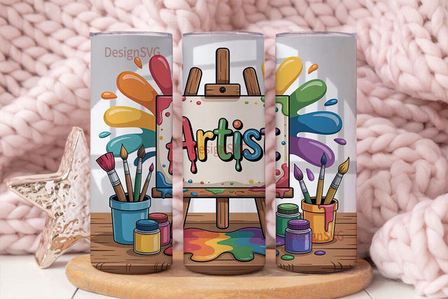 Artist Tumbler Wrap 20oz Sublimation DesignSVG 