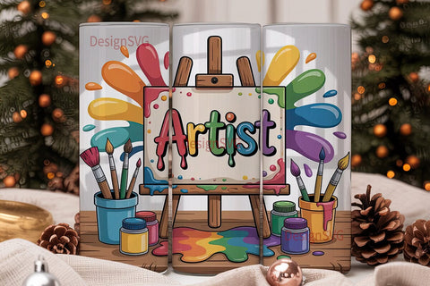 Artist Tumbler Wrap 20oz Sublimation DesignSVG 