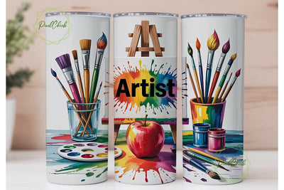 Artist Tumbler Wrap 20oz Sublimation PixelChick 