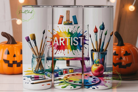 Artist Tumbler Wrap 20oz Sublimation PixelChick 