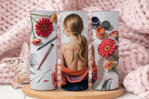 Artist Vibe 20oz Tumbler Wrap Sublimation DesignSVG 