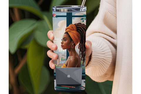 Artist Woman Tumbler Wrap 20oz Sublimation DesignSVG 