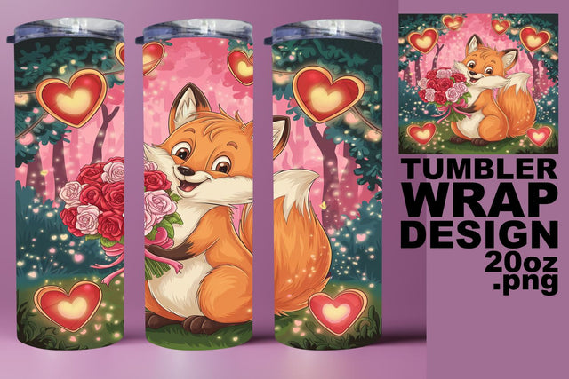 Artistic 20oz wrap, vibrant PNG for sublimation lovers! , Valentines Sublimation HoodArtCraft 