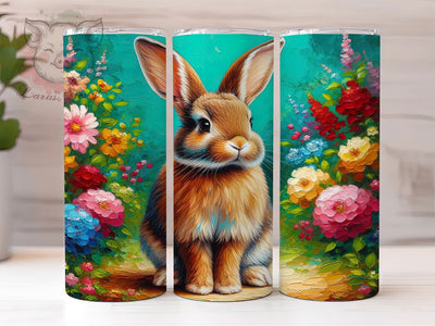 Artistic Abstract Spring Bunny Tumbler, Colorful Spring Tumbler, Whimsical Bunny Wrap, Artistic Bunny Wrap, Vibrant Spring Wrap, Sublimation Design, Trendy Gift Idea Sublimation Lara' s Designs 
