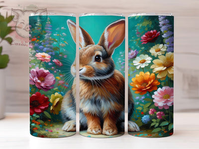 Artistic Abstract Spring Bunny Tumbler, Colorful Spring Tumbler, Whimsical Bunny Wrap, Artistic Bunny Wrap, Vibrant Spring Wrap, Sublimation Design, Trendy Gift Idea Sublimation Lara' s Designs 